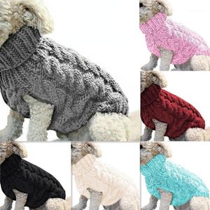 Hundkläder Vinter varm katttröja kläder Turtleneck Stickad Pet Pety Clothes Costume For Small Dogs Cats Sphynx outfit Vestdog