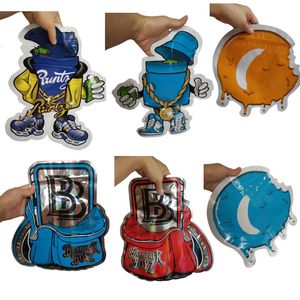 pół funta Mylar Bag 8 unz Cut Kształt Runtz Plecak Boyz Red Blue Zipper Pack Pakiet Edible Opakowanie
