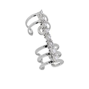 Diamond-Encrusted Spine Bone Ring Niche High-End Movable Opening Men And Women Hip-Hop Street All-Match Jewelry Accessories