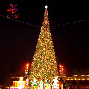 豪華な防水性の大きな屋外照明導入ゴールデンモールスクエア装飾クリスマスツリー