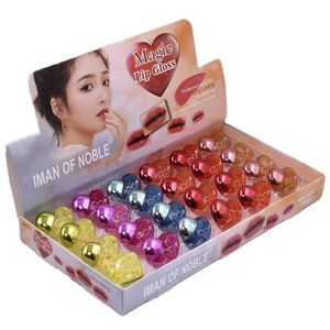 Lip Gloss 24Pcs/lot Hydrating Plumper Transparent Oil Color Changing Long Lasting Moisturizing Shiny Glaze ComesticsLip