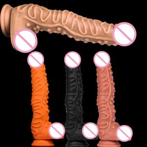 NXY DILDOS DONGS DOUS CAMADA SILICA LIDELAÇÃO GEL simulado pênis fálico Feminino Feminino Feminino Produtos adultos Toy sexual 220518