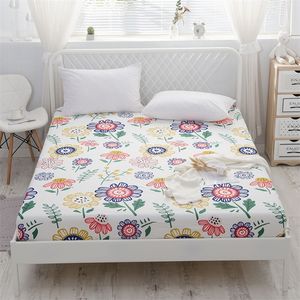 Folha de algodão macio de algodão puro Kuup 1pc Luxuosa Cama de tamanho da rainha dupla com fundo elástico para adulto 220514