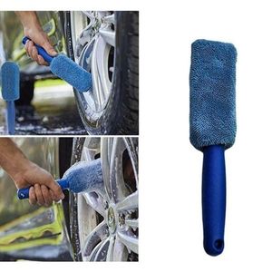 Car Brushes Portable Microfiber Wheel Tire Rim Brush Wheel Washing Cleaning With Plastic Handle Cleaner Tools