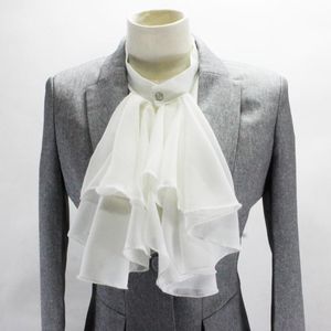 Kowądy krawatów vintage marszczone staj się fałszywym kołnierzem dla kobiet koszula bous Fałszywe kołnierze ślub formalny szyja Odłączany krawat dekoracyjny Bow