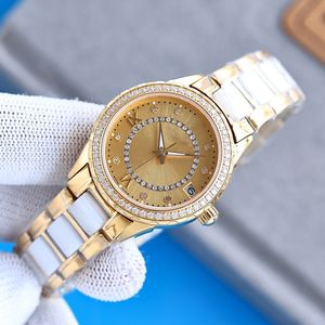 Fashion womens Watch Mother Of Pearl Dial Fully Automatic Mechanical Movement Sapphire Scratch Resistant Glass Ceramic Steel Band High Quality designer watch