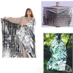210 X 130cm Outdoor Sport Pads Climbers Life-saving Emergency Blanket Survival Rescue Insulation Curtain Blankets Silver
