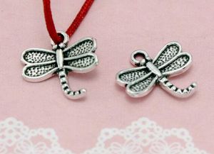 12 mm Dragonfly Tybetańskie Srebrne Stopy Krzyki arbuzowe do biżuterii Making DIY Jewelry Akcesoria Antique Silve Color Carms