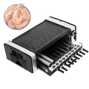 Electric Grill Griddles Machine Outdoor Camping Traveling Smokeless Non-Stick Tabletop Bbq Cooking Stove