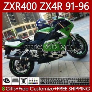 ABS Bodys For KAWASAKI NINJA ZXR 400 CC 400CC 1991 1992 1993 1994 1995 1996 Cowling 138No.65 ZX4R Green black ZXR-400 Bodywork ZX 4R ZXR400 91 92 93 94 95 96 Fairing kit