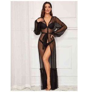 Sexy Set Sexy Set European и American Foreign Trade Lingerie Linge Long Long Pajamas плюс ночная рубашка 0211