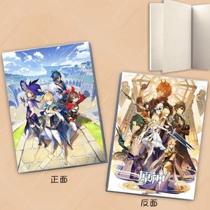 Notepads Anime Genshin Etkisi Dizüstü Kawaii 16 K Not Kitap Yazma Araçları Günlük Öğrenme Ofis Malzemeleri Kırtasiye Öğrenci Çocuk