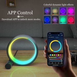 RGBサウンドコントロールピックアップライト屋内照明アプリミュージックリズム雰囲気リモートコンピューターデスクトップルームLEDリングフィルライト