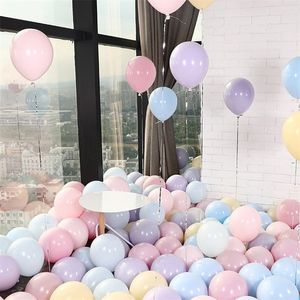 100 Macarons Balloon Pastel Party Rubber Balloons Garland Collulful Candy Birthday حفل زفاف الزفاف بالون Arch T200526