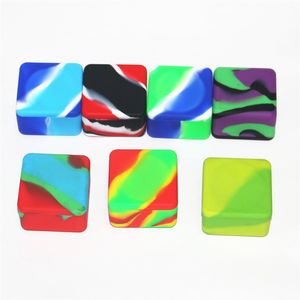 Big Square Silicone Wax Jar Box 37ml antiaderente de óleo de silicone DAB Contêineres de armazenamento para concentrado