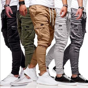 Herrbyxor Herrmulti-fickiga sport långa joggare overruder jogging fitness casual plus size byxor s-3xlmen's