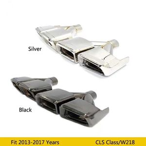 Coppia punte per silenziatore di scarico in acciaio inossidabile stile Y per BENZ CLS W218 AMG stile paraurti posteriore tubo di coda accessori per auto