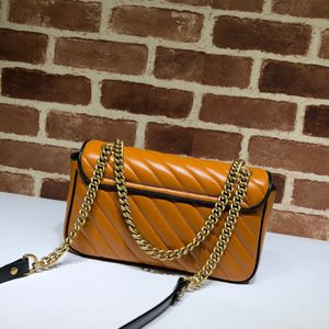 Color Matching Quilted Twill Chain Bag Red Edge Black Edge Flip Cover Single Shoulder Messenger Women's Bag Medium Thread Buckle