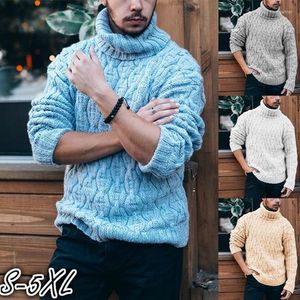 Męskie swetry jesienne i zimowe produkty z długim rękawem Turtleeck Sweater swobodny mody skręcony z dzianiny sweatterzy Olga22