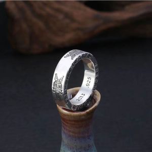 2022 Luxe designer Ring Hoogwaardige vintage ringen voor mannen Forever925 Silver Cross Flower Eeuwig paar Ring Punk Trendy Gift