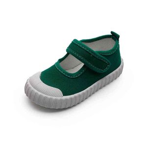 Kid's School Boysgirls Round Toe Sports Shoes 2021 Senaste nya Design Anti-Slippery Breattable Outdoor Casual Canvas Shoes G220517