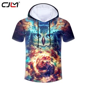 Herrenhemden Casual Owl Hooded T-Shirt Drop Summer China 3D T-Shirt Lieferanten Großhandel 220623