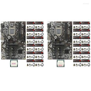 Motherboards B250 Mining Motherboard 12 PCIE Slots LGA1151 DDR4 DIMM SATA3.0 mit 12X Ver12 Pro Riser Karte 1X CPU für BTC