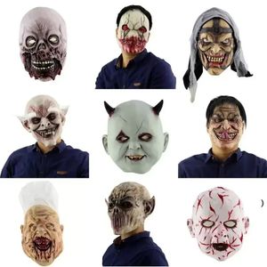 Máscaras de festa Halloween Terror Máscara Monstro Látex Horrível Cosplay Máscara Halloween Party Costume Suprimentos de alta qualidade