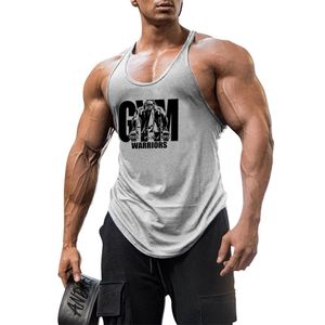 Summer Y Back Gym Stringer Tank Top Men Cotton Clothing Bodybuilding Sleeveless Shirt Fitness Vest Muscle Singlets Workout Tank 220621