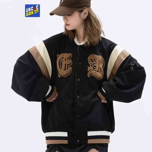 Uncledonjm 패치 워크 재킷 여성 2022 스프링/가을 겉옷 코트 대표팀 재킷 대형 재킷 T220728