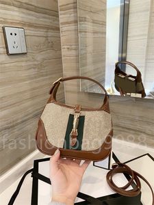 Designer di lusso in vera pelle Hobo Hasp Borse a tracolla Borse ascellari per le donne Famose donne di marca Doppie lettere 20 cm Borse piccole Axilla Borsa a portafoglio Borsa