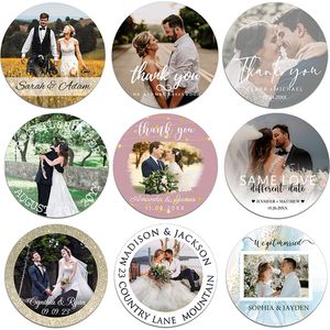 Custom Po Labels Personalized Wedding Sticker Design Label Birthday Celebration Party Seal Stickers 220613