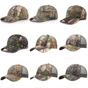 Cappello estivo 9 Stili Camouflage Ball Caps Outdoor Cappellino ad asciugatura rapida Jungle Leaf Camouflage Snipe Cappelli da baseball Casquette per uomo e donna