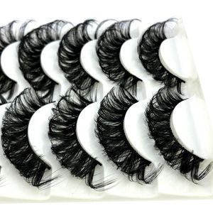 False Eyelashes 10pairs DD Curl Lashes Extensions 10-23mm 3D Mink Reusable Fluffy Russian Volumes LashesFalse