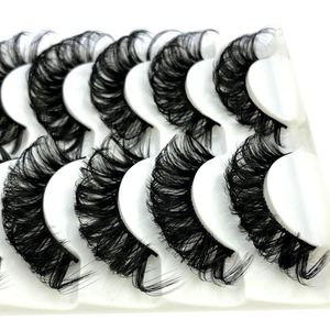 Cílios Falsos 10 pares DD Curl Cílios Extensões 10-23mm 3D Mink Reutilizável Fluffy Russo Volumes Cílios Falsos