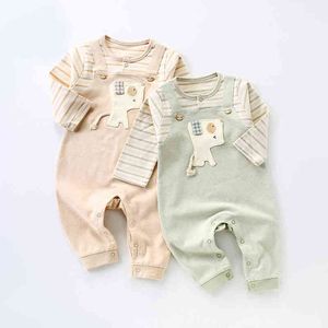 Casual Baby Boy Romper Spring Autumn Clothes For Toddler Girls Cartoon Newborn Girl Clothes 0 to 6 månader Fashion Romper G220510