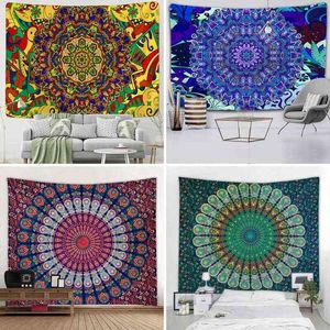 Indiana mandala tapete parede pendurada na praia Plano de tapete de areia Camping Camping Ten Travel Mattress Bohemian Sleeping Pad Wall Rugs J220804