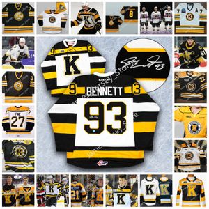 Shane Wright Custom OHL Kingst on Frontenacs Ed Hockey Jersey 26 Ted Nichol 37 Stephen Desrocher 20 Roland Mckeown 14 Michael Moffat 9 Cody Al Tyler J. Brown