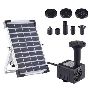 Garden Decorations Solar Fountain Kit 5W For Bird Bath Water Fountains With Panel And 6 Nozzles Outdoor Small Pond PatioGarden