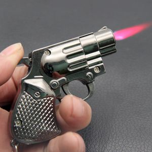 Creative New Mini Jet Flame Torch Gun style Lighter Kitchen Refillable Windproof Cigarette lighters for Smoking