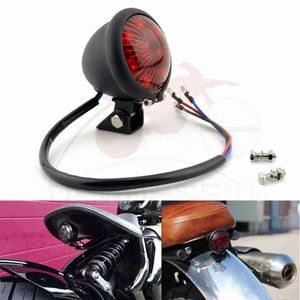 Wholesale led rear tail lights motorcycle resale online - ness Motorcycle Red V LED Adjustable Cafe Racer Style Stop Tail Light Motorbike Brake Rear Lamp Taillight for Chopper