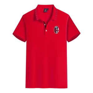Bologna F.C. 1909 Herren-Sommer-Freizeit-T-Shirt aus hochwertiger gekämmter Baumwolle. Professionelles Kurzarm-Revershemd