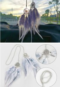 Interior Decorations 1Pcs Car Pendant Mini Dream Catcher Accessories Girl Feather Mirror Home Decoration Lucky GirlInterior