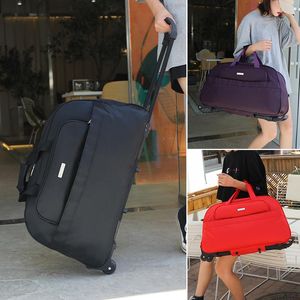 Suitcases Luggage Trolley Bag Travel Large Capacity Foldable Duffle Cabin Suitcase With Wheels For Women Men Hand Carry On Bags X5