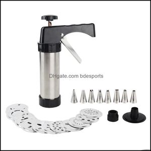 Tårtverktyg Bakeware Kitchen Dining Bar Home Garden Cookie Press Kit Gun Hine Making Decoration 13 Forms 8 PASIRI