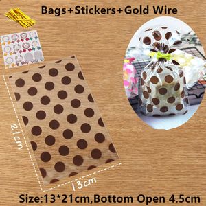 Cookie Candy Bags Christmas Gift Bag Plastic Bag Lollypop Bread Packing Party Wedding Decoration Chocolate Box 20Sets