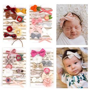 Hair Accessories 10 Pcs/Set Cute Bows Born Baby Girl Headbands Princess Flower Elastic Headband Band For Girls