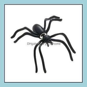 Orecchini a lobo Gioielli Black Spider Punk Rock Gothic Unisex Piercing per donne e uomini Halloween all'ingrosso - Drop Delivery 2021 Ztpbv