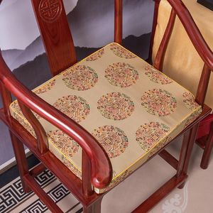 Cushion/Decorative Pillow Golden Printed Chinese Style Sponge Cushion Dining Chair Seat Cushions Buttock Mat Pad For Home Decor Soft Sitting