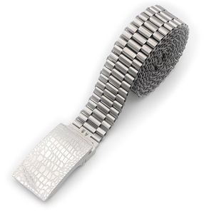 Gürtel Luxusgürtel für Herren, automatische Schnalle, Metall, Edelstahl, Drahtseil, geflochten, verlängerter Bund, 140/130 cm, Gürtel, Gürtel